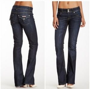 HUDSON Boot Cut Jeans Flap Pockets Length 34 1/2”